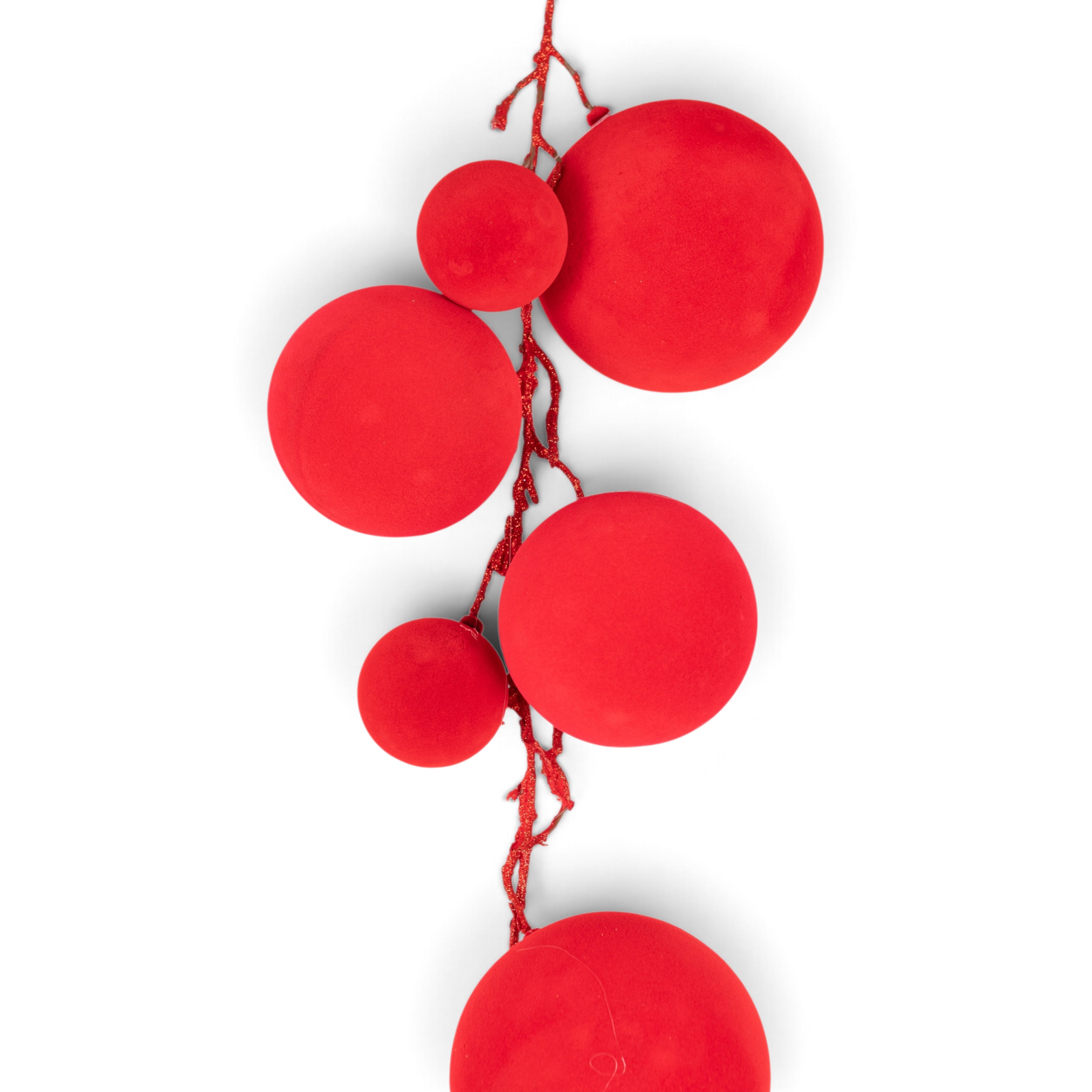 Velvet Ball Garland - Red