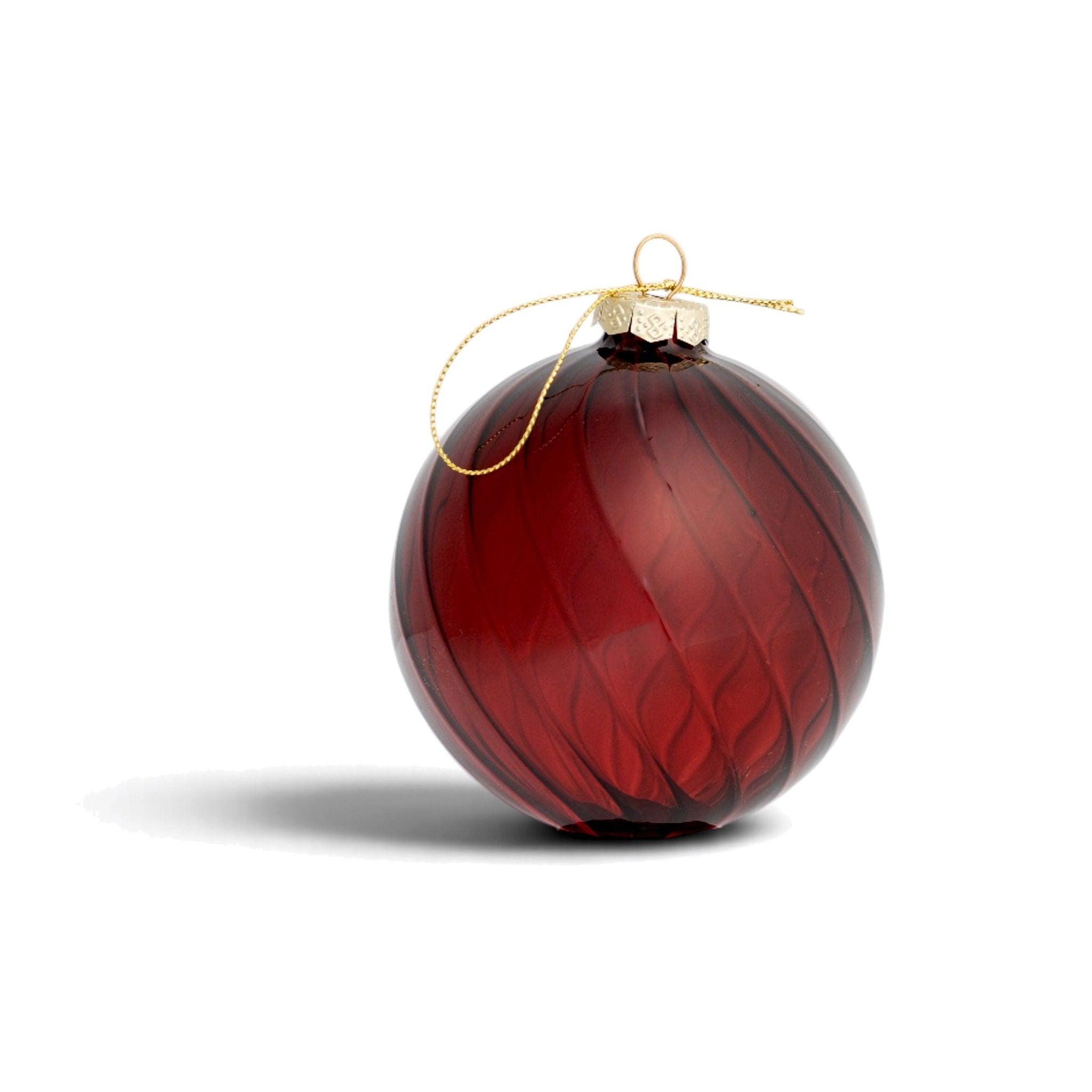 Glass Christmas Ball - Burgundy - Urban Home