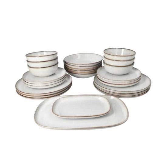 Glazed grey dinner set 26pcs - Urban Home