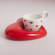 All of the love heart shaped mug with plate - Urban Home