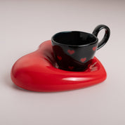 All of the love heart shaped mug with plate - Urban Home