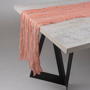 Light Pink Cheesecloth Table Runner (3m x 0.9m) - Urban Home