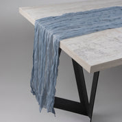 Blue Cheesecloth Table Runner (3m x 0.9m) - Urban Home
