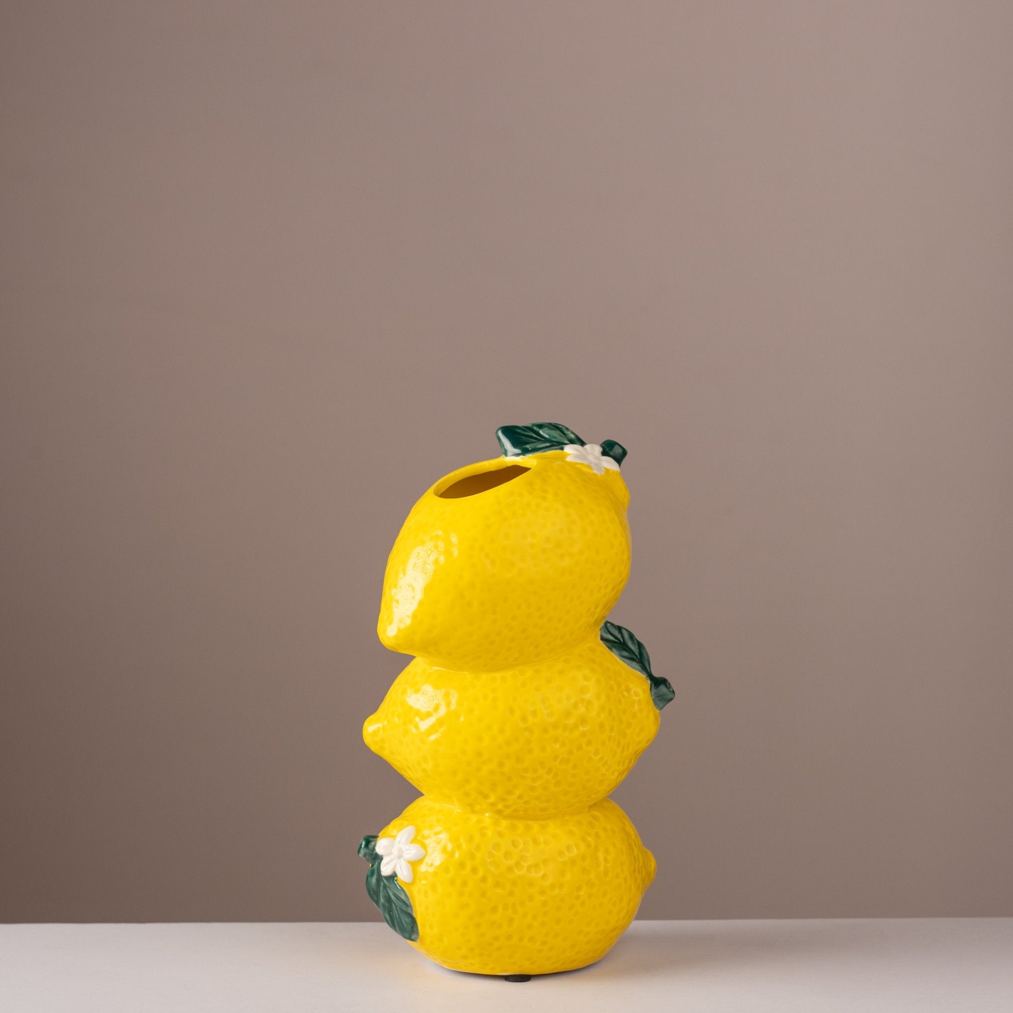 Stacked Lemon Ceramic Vase - Urban Home