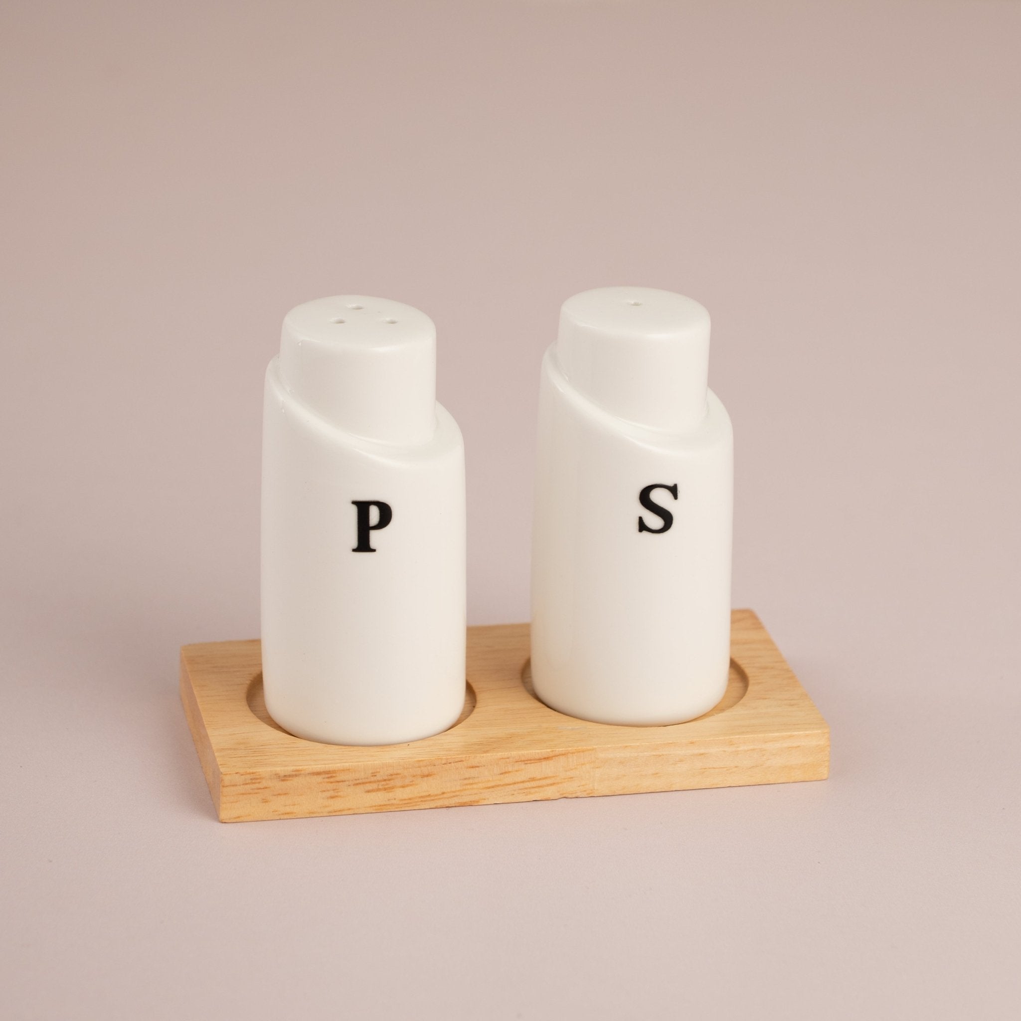 Slanted Ceramic Salt and Pepper Shaker Set - Urban Home