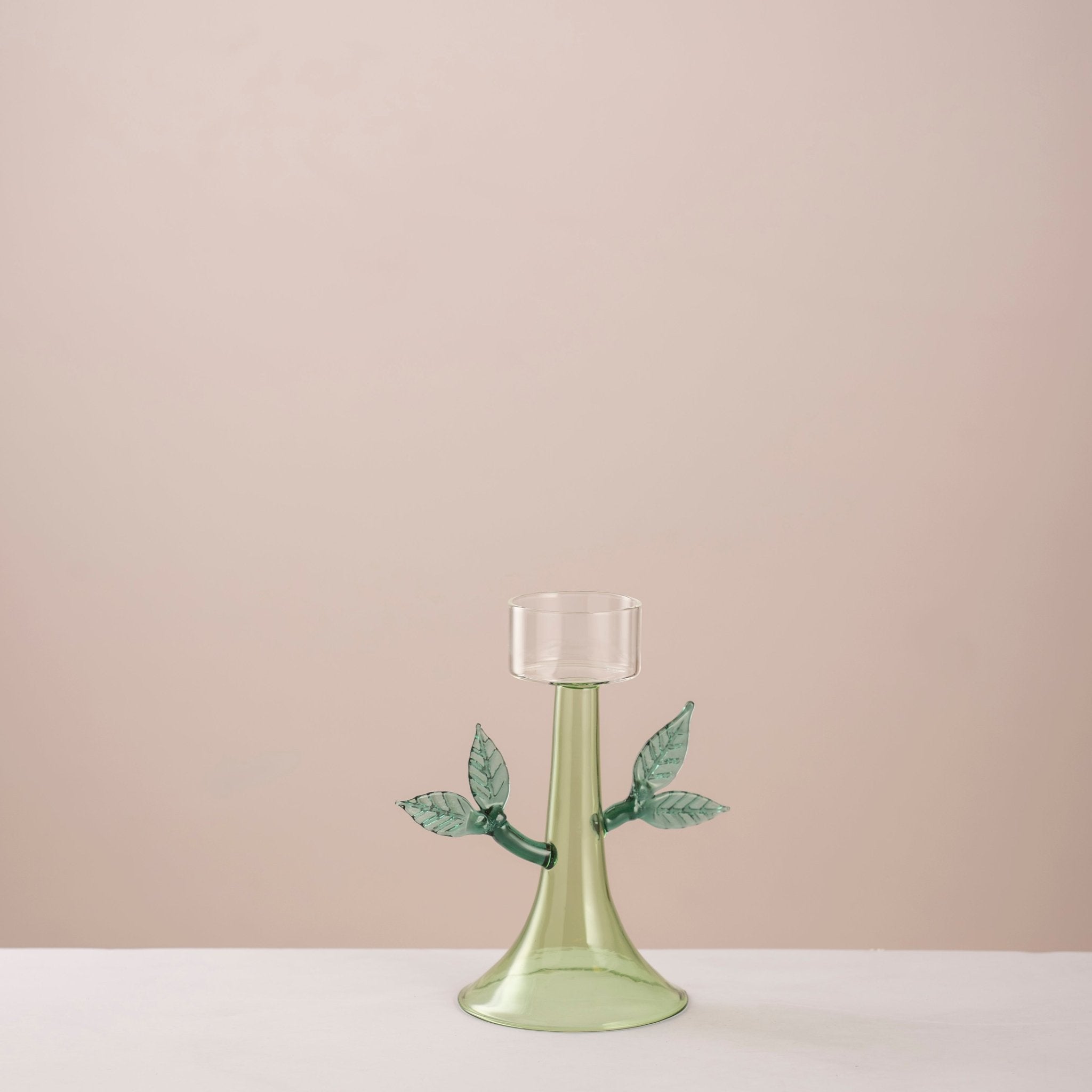 Botanical Bloom Glass Candle Holder - Urban Home