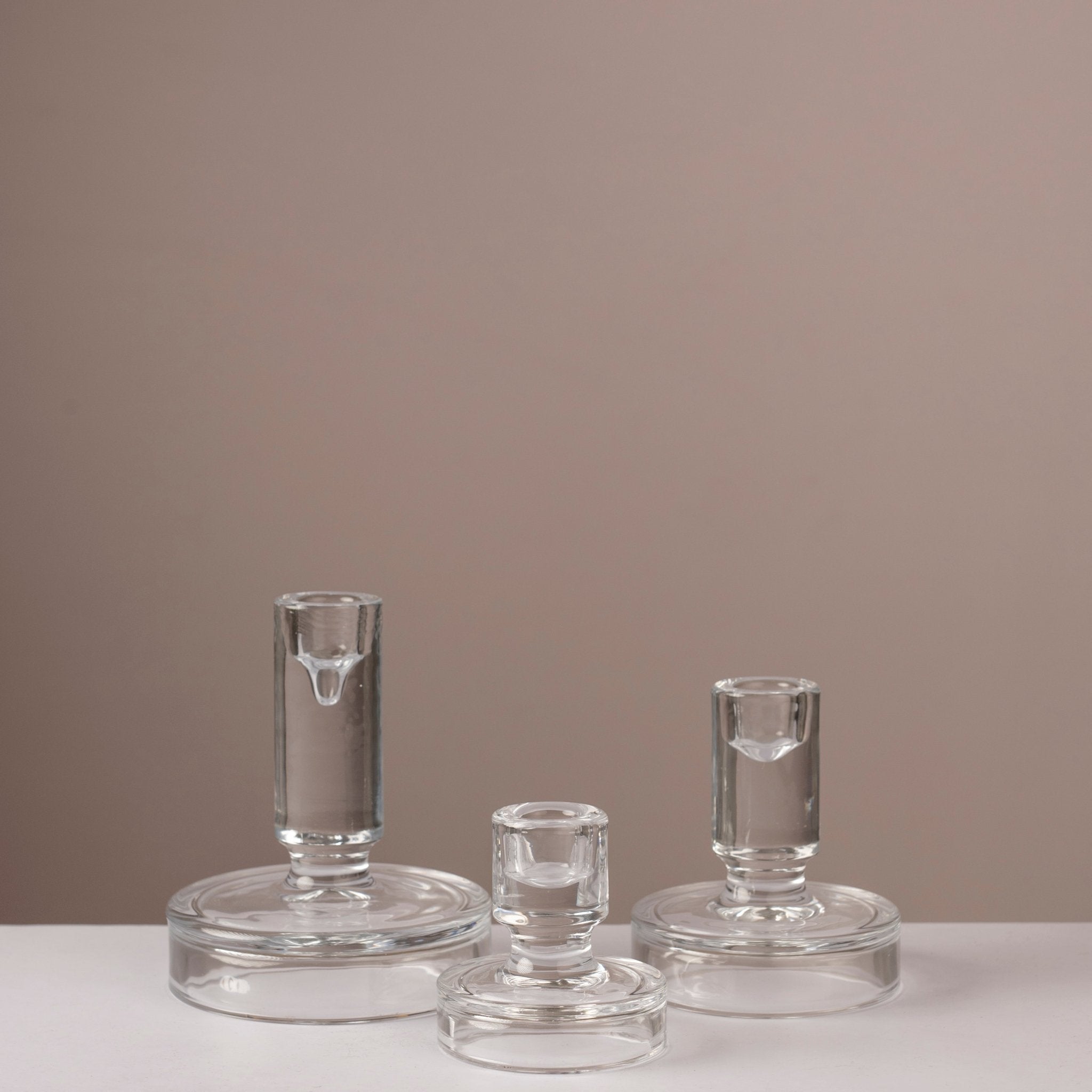 Ruby Glow Glass Candle Holders - Urban Home