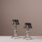Black Glass Lampshade Taper Candle Holder - Urban Home