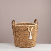 Boho Tassel Woven Basket - Urban Home