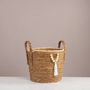 Boho Tassel Woven Basket - Urban Home
