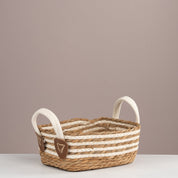 Coastal Stripe Woven Storage Basket - Urban Home