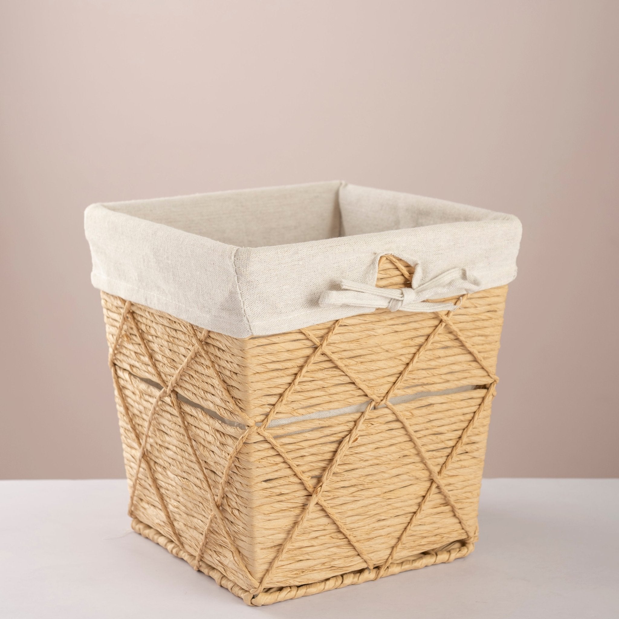 Square Woven Trash & Tissue Set - Natural - Urban Home