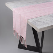 Textured Boho Table Runner with Tassel Fringe - Urban Home