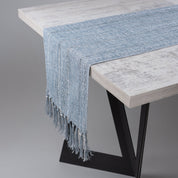 Textured Boho Table Runner with Tassel Fringe - Urban Home