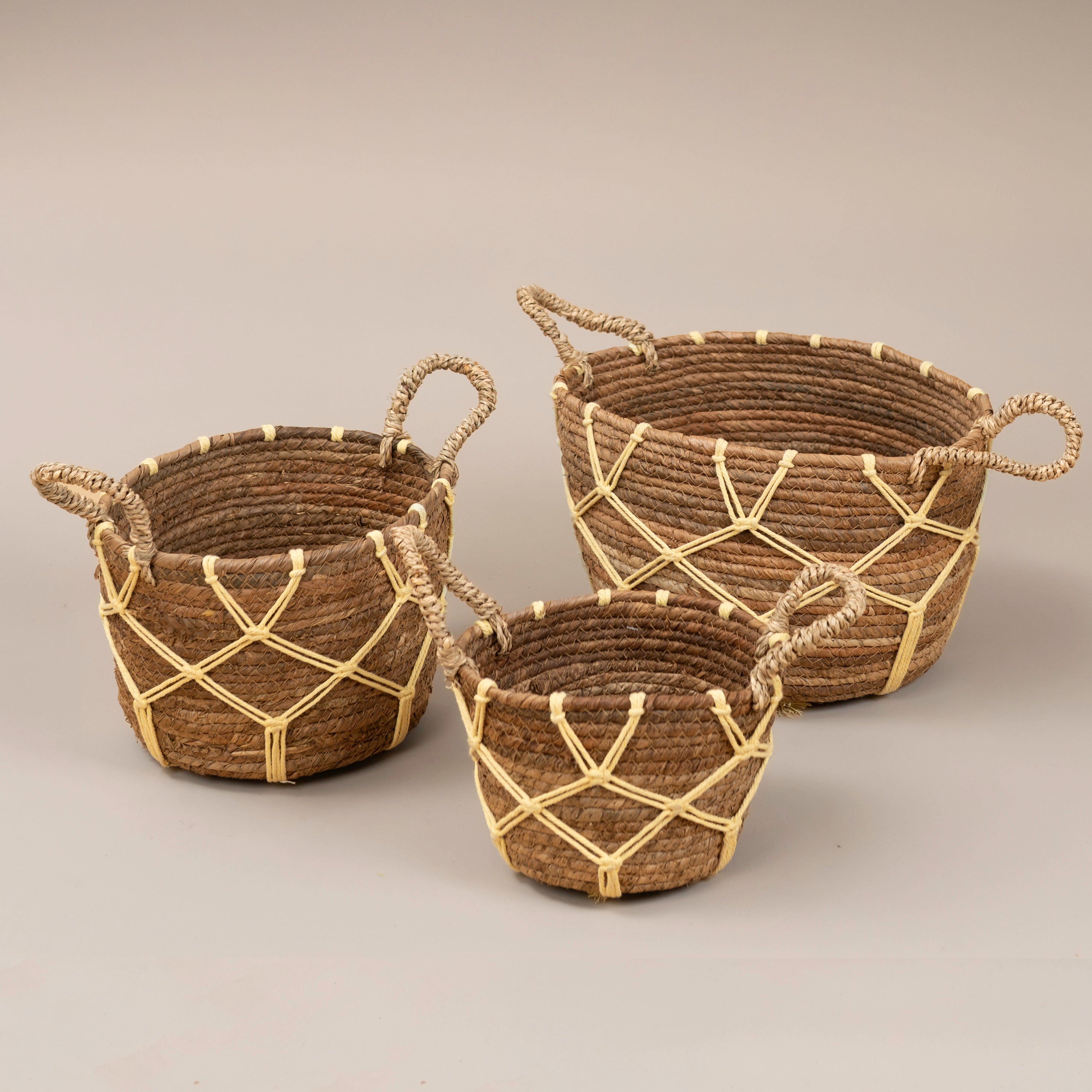 Woven Storage Basket with Handles