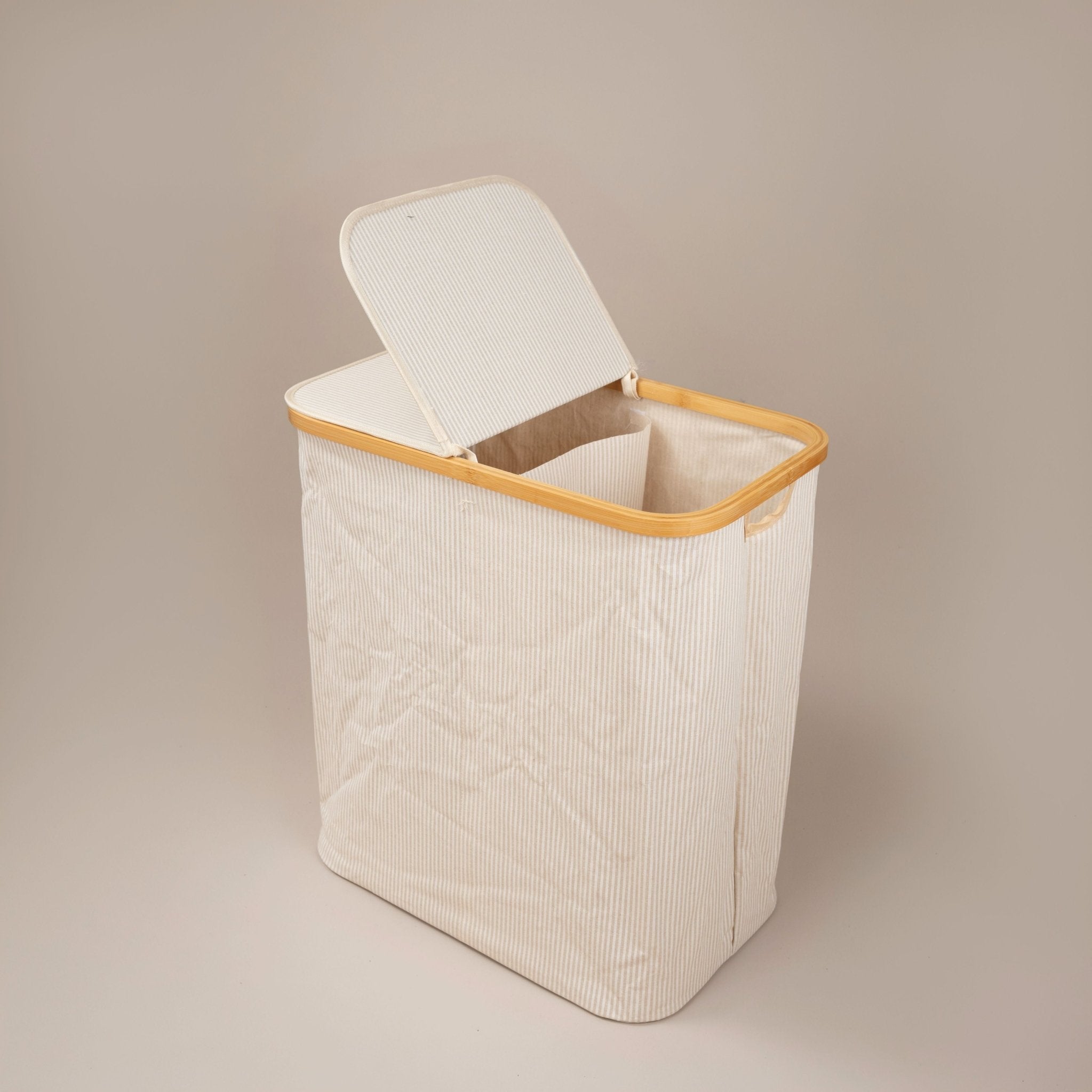 Bamboo Double Laundry Hamper with Lid - Urban Home