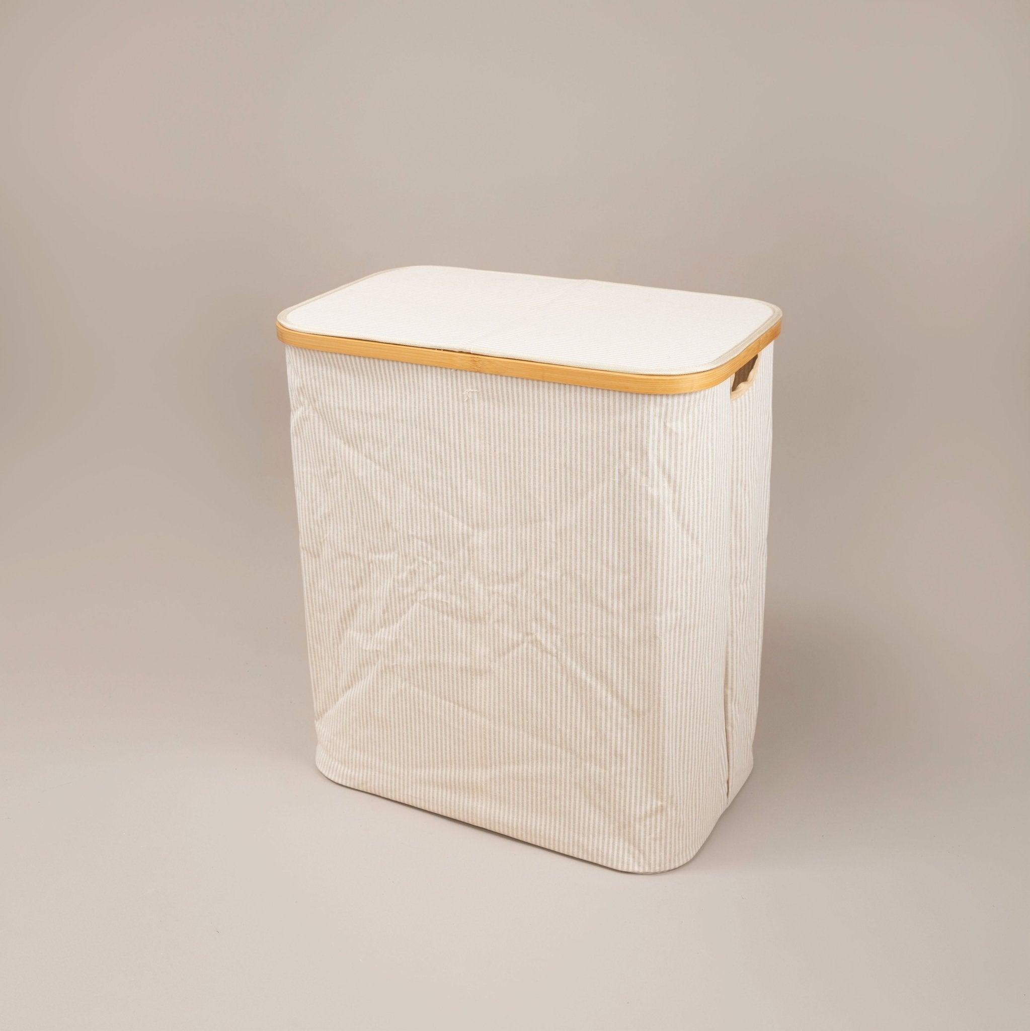 Bamboo Double Laundry Hamper with Lid - Urban Home