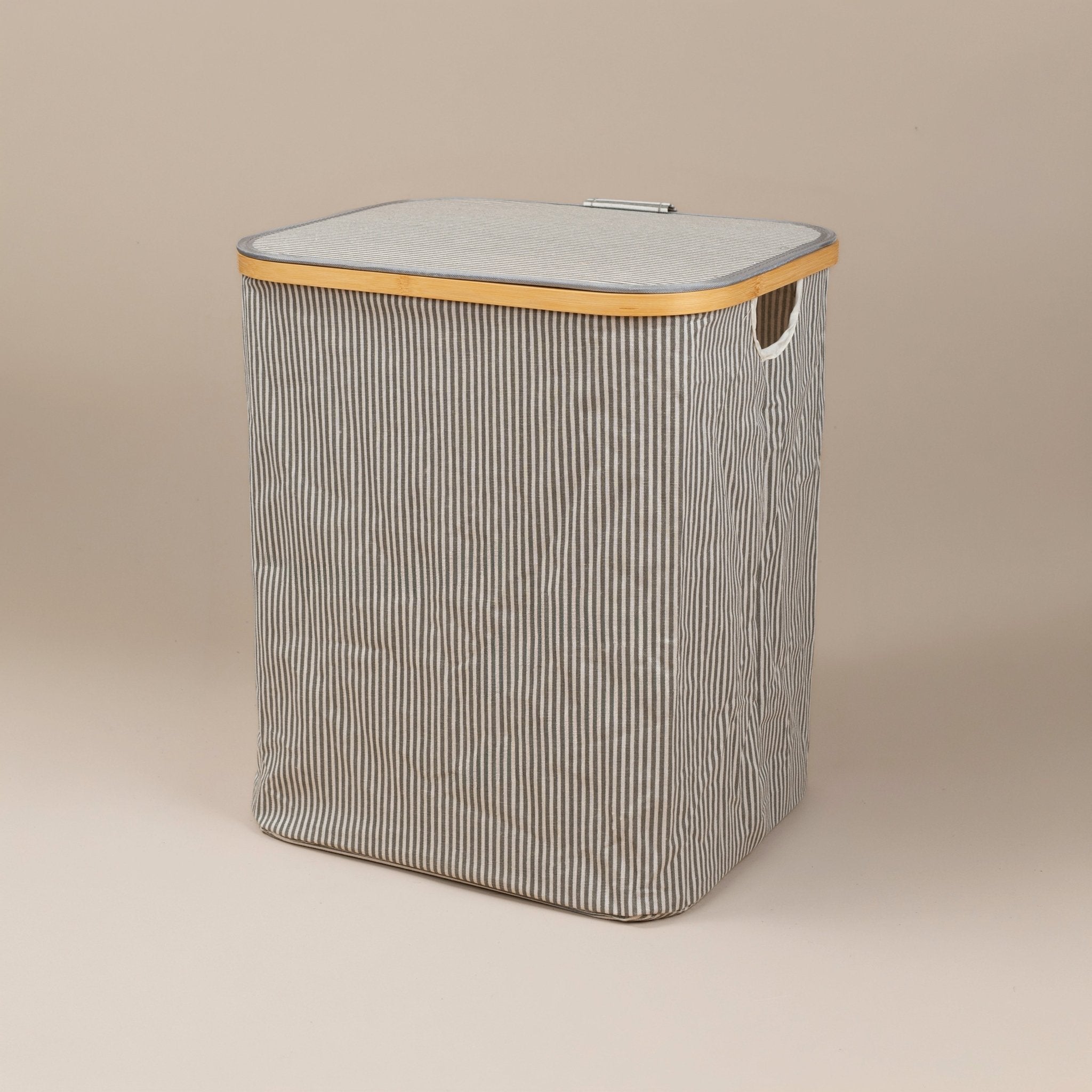 Minimalist Striped Fabric Laundry Hamper - Urban Home