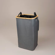 Tall Utility Hamper with Walnut-Toned Dowel Handles - Urban Home