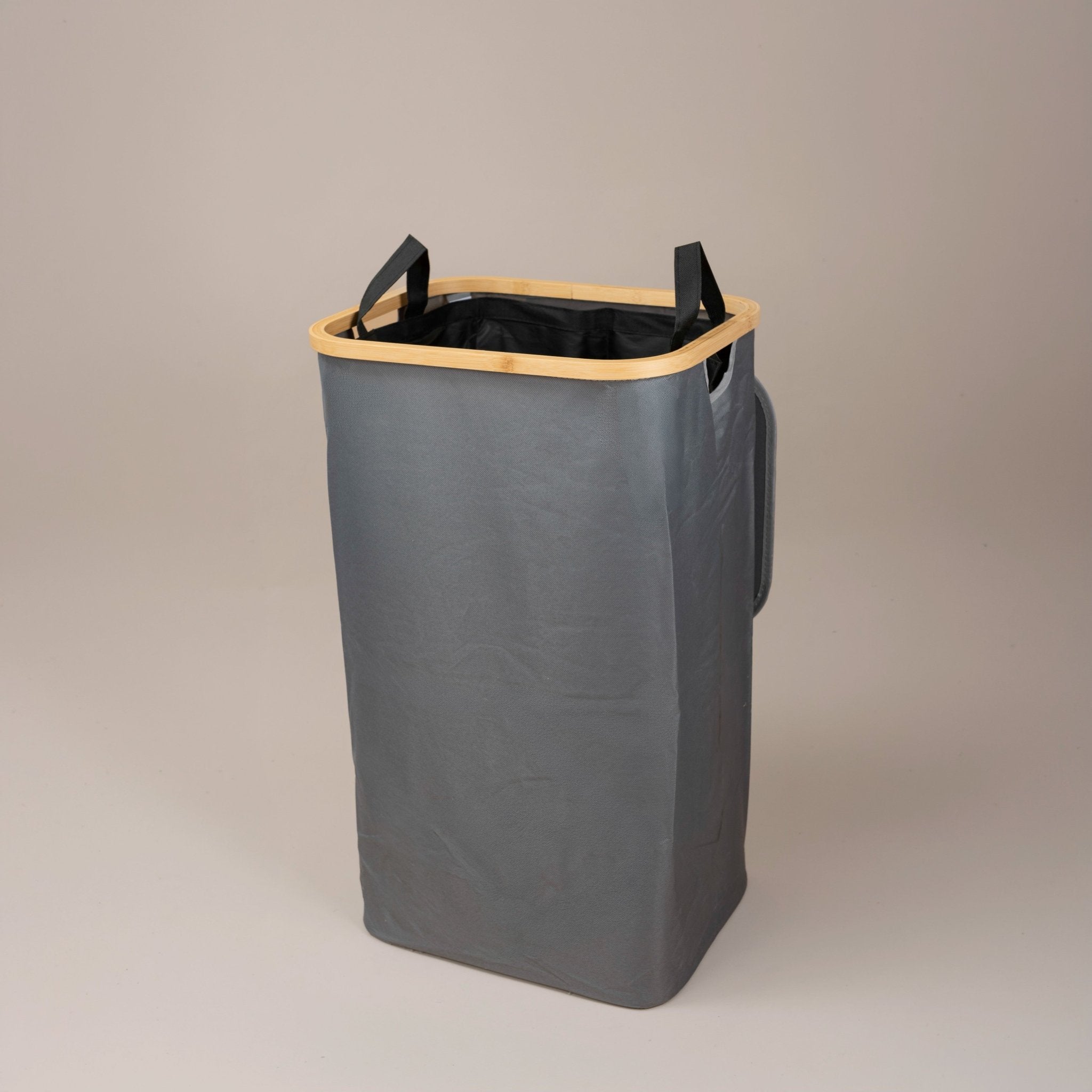 Tall Utility Hamper with Walnut-Toned Dowel Handles - Urban Home