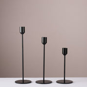 Modern Metal Taper Candle Holder Set - 3 Heights - Urban Home