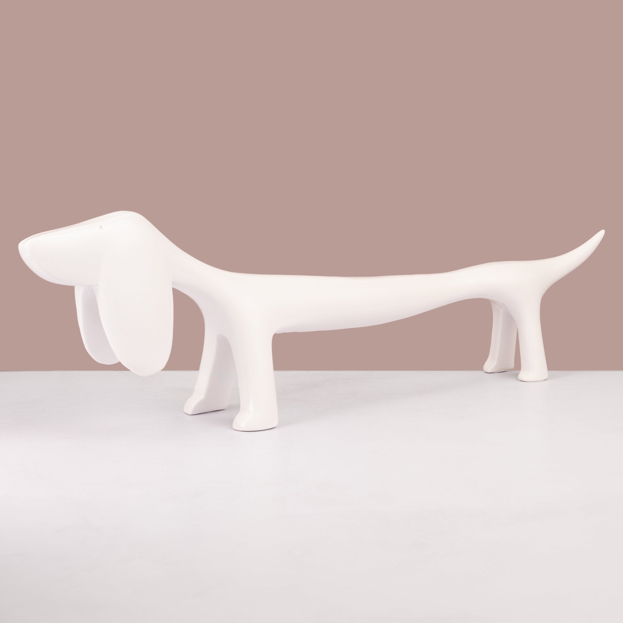 Minimalist Ceramic Dachshund Statue - Urban Home