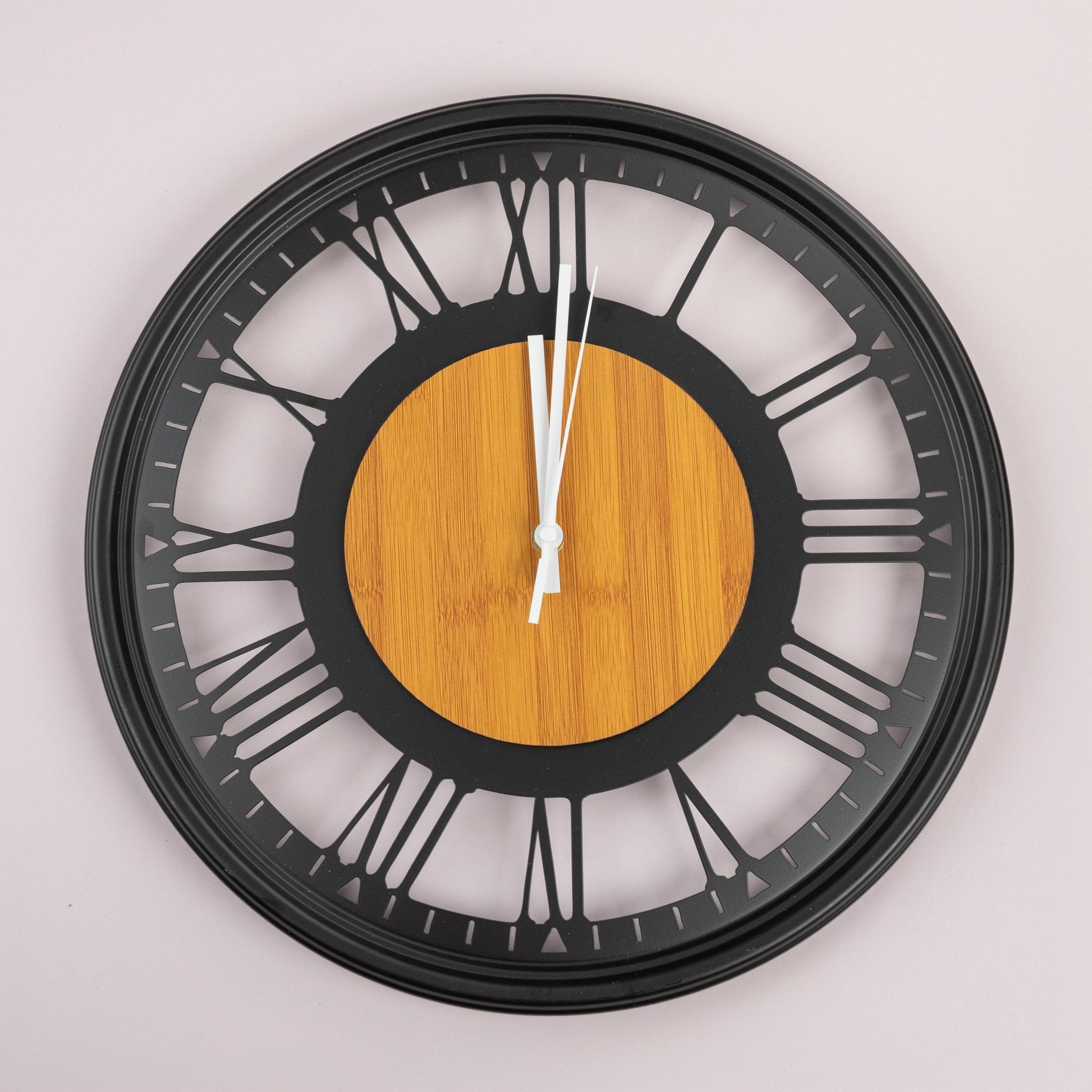 Vintage wall clock with light wood - 40cm - Urban Home