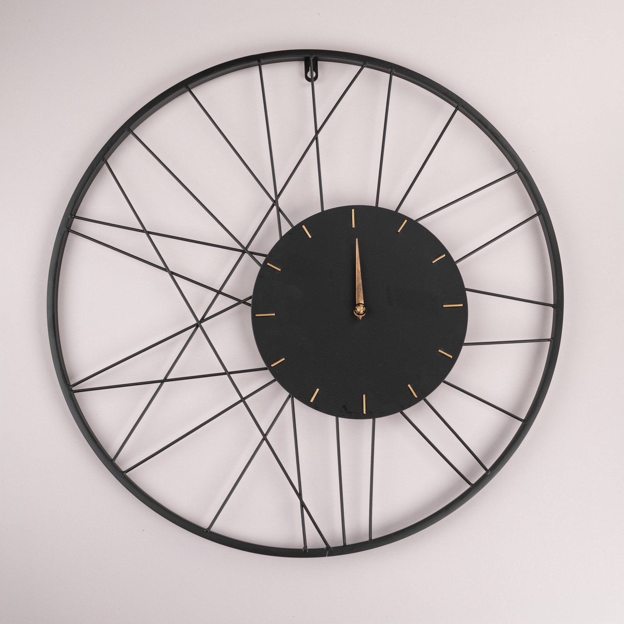 Modern black steel wall clock - 60cm - Urban Home