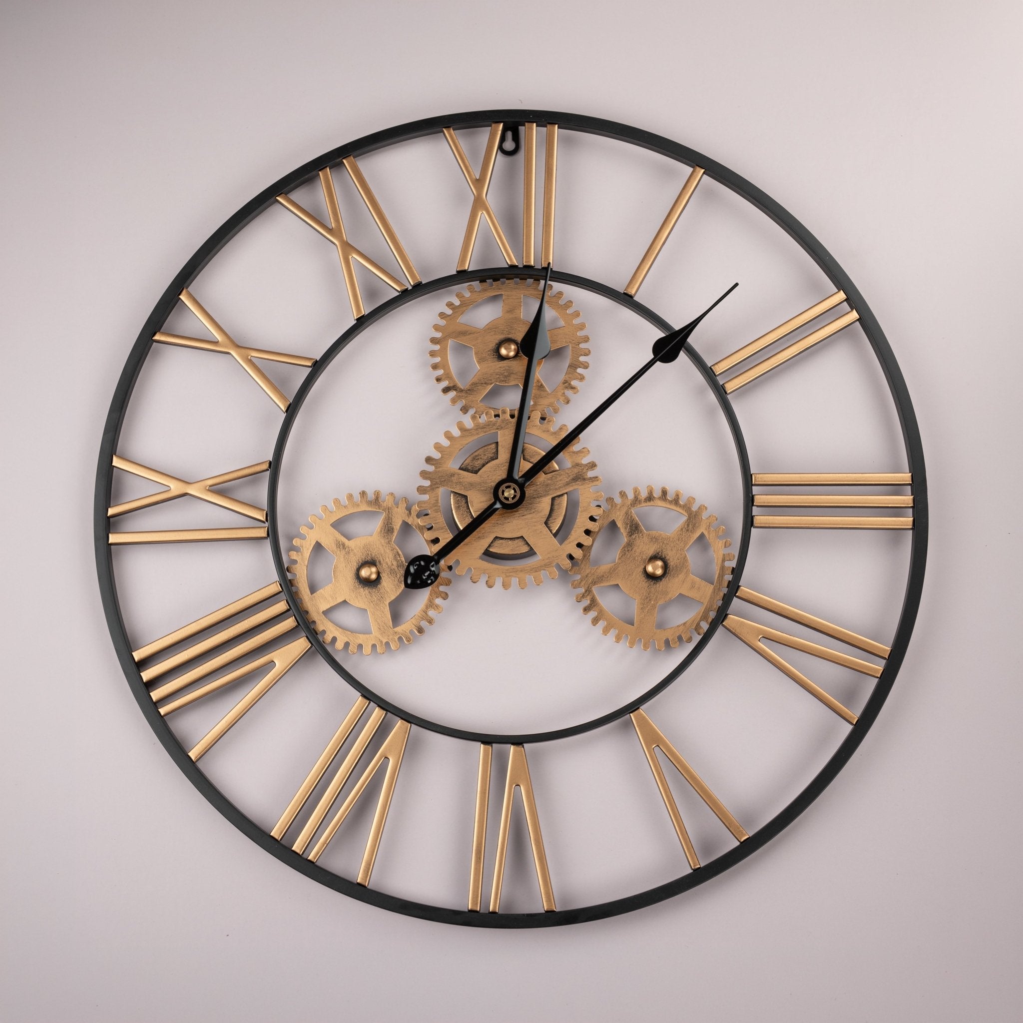 Vintage brass wall clock - 60cm - Urban Home