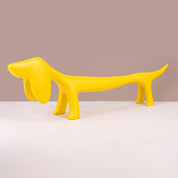 Minimalist Yellow Dachshund Statue - Urban Home