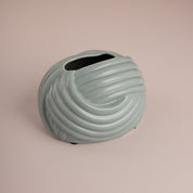 Modern Ribbed Knot Ceramic Tissue Box - Urban Home