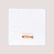 Sea Breeze Embroidered Cotton Towel – 33 × 33 cm