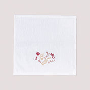 Sea Breeze Embroidered Cotton Towel – 33 × 33 cm
