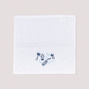 Sea Breeze Embroidered Cotton Towel – 33 × 33 cm